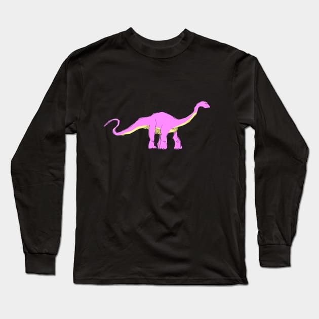 brontosaurus Long Sleeve T-Shirt by vectormutt